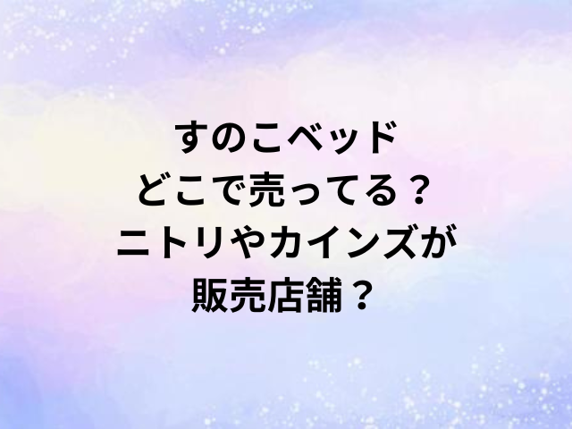 すのこベッドどこで売ってる？ニトリやカインズが販売店舗？