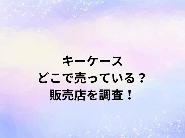 キーケースどこで売っている？販売店を調査！