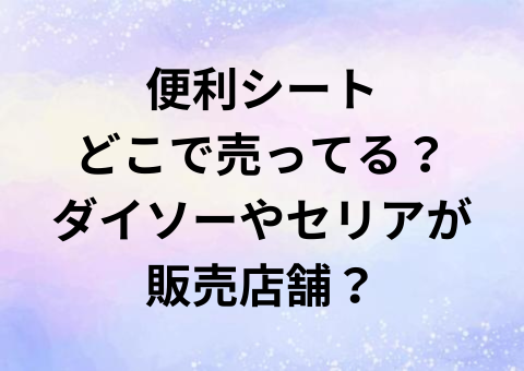 便利シートどこで売ってる？ダイソーやセリアが販売店舗？